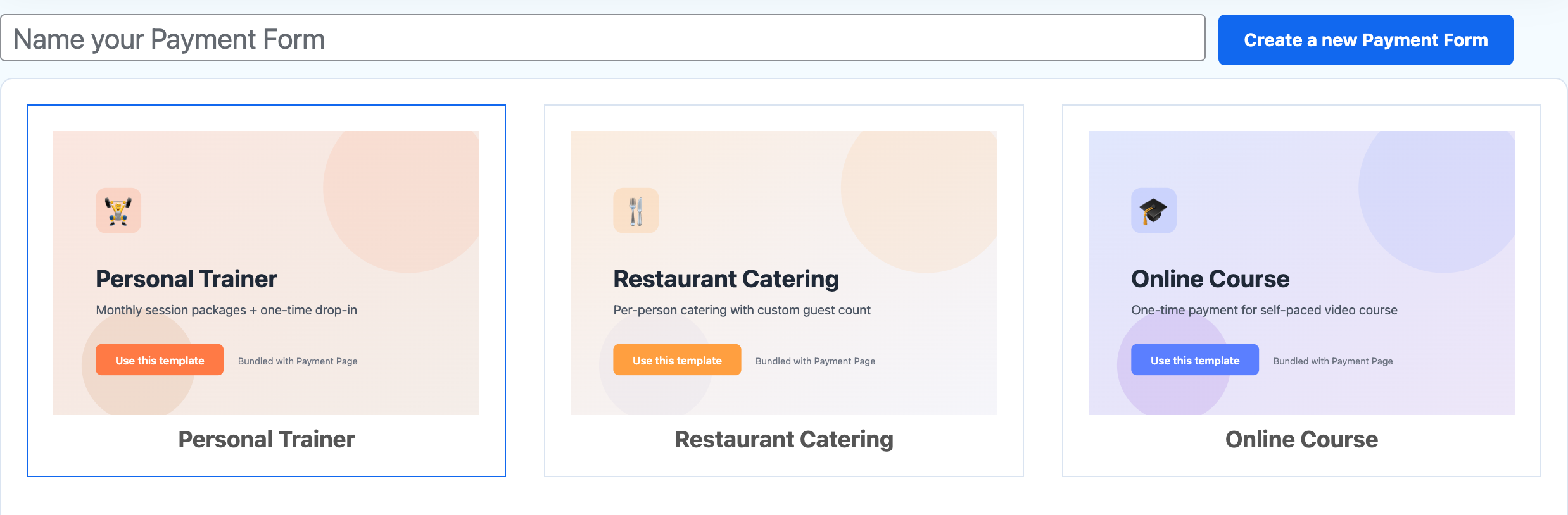 Payment Page 1.5.3 native payment-form template gallery